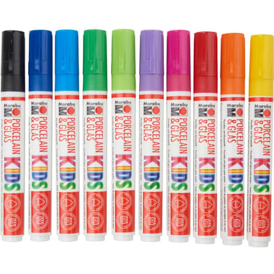 Marabu Kids Markers Porselein en Glas - 10 stuks