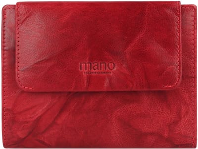 mano Donna Aurona Portemonnee RFID Leer 14 cm - Dames - Horizontaal - rot
