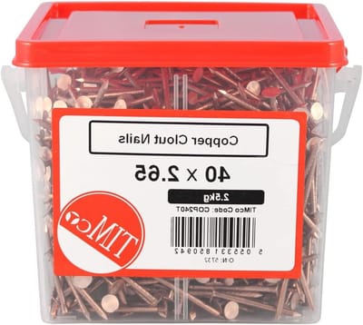 Koperen Spijkers - Dakspijkers - Dakbedekking Bevestigen - Hoge Roestbescherming - 30 x 2.65 mm - Koper