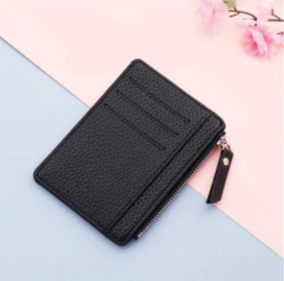 Pasjeshouder Zwart - met rits - creditcardhouder - mapje voor pasjes - bankpashouder - card holder - card protector - card wallet - mannen en vrouwen