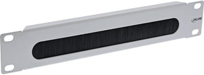 10 inch doorvoerpaneel met borstel | 1U | grijs