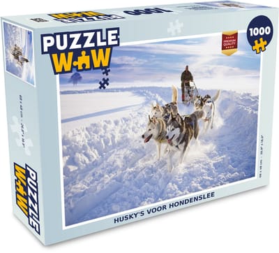 Puzzel Husky's voor hondenslee - Legpuzzel - Puzzel 1000 stukjes volwassenen