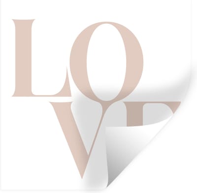 Muurstickers - Sticker Folie - Tekst - Quotes - Love - 100x100 cm - Plakfolie - Muurstickers Kinderkamer - Zelfklevend Behang XXL - Zelfklevend behangpapier - Stickerfolie