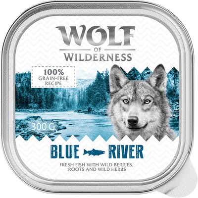 6x300g Adult Blue River - Vis Wolf of Wilderness Hondenvoer