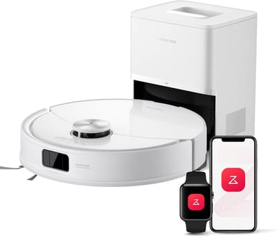 Roborock Q10 S5+ Robotstofzuiger en Dweil met Zelflediging– Zuigkracht van 10000 Pa–Vibrerende dweilpads– Handsfree Reinigen tot 7 Weken– Dubbel Anti-klitontwerp– Automatisch dweilen– Obstakelvermijding–Wit– S8 Plus Upgrade