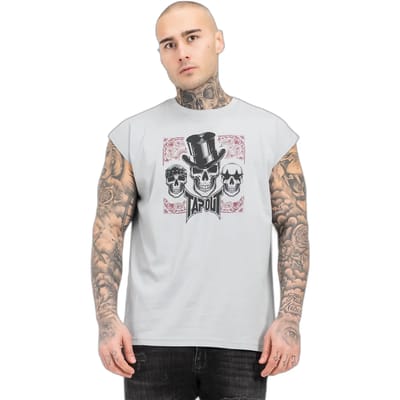 Tapout T-shirt Skull Tank: mouwloos T-shirt met normale pasvorm