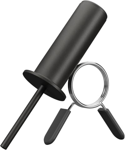 2-delige vergrendelbare halterstangset - Krachttrainingapparatuur - Fitnessaccessoires - Gewichtsschijvenrek - Zwart