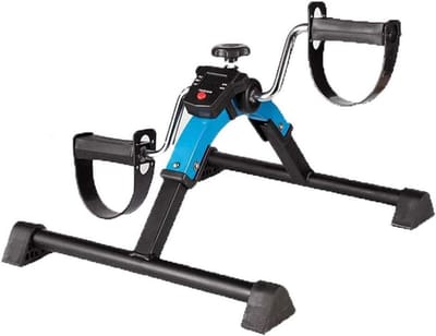 Inklapbare Mini Hometrainer - Pedaal Trainer - Thuis Fitness - Instelbare Weerstand - 28 cm Hoog - Zwart