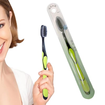 Handtandenborstel - Reis Tandenborstel - Mondhygiëne - Ergonomische Handgreep - 22.3 cm - Willekeurige Kleur