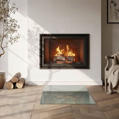 Coloray Vloerplaat Houtkachel - Vloerplaat Openhaard - 60 cm x 60 cm - Houtkachel Accessoires - Groente Vloerplaat Kachel - Plaat Kachel - Plaat voor Onder Houtkachel - Open Haard Accessoires - Onderplaat