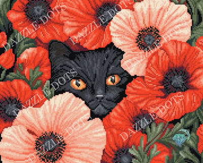 Diamond Painting - Poppy eyes - Spiekende Ogen - Letistitch 42.3 x 42.3 cm