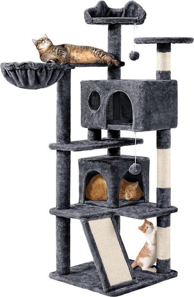 Lexium Krabpaal voor zware katten - Krabpaal voor grote katten - Stevige krabpaal - Geschikt voor grote en zware katten