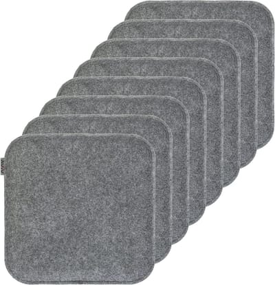 Zitkussens Set - Vilt Kussens - Comfortabel Zitten - Slijtvast Polyester - 8 Stuks 35x35 - Donkergrijs