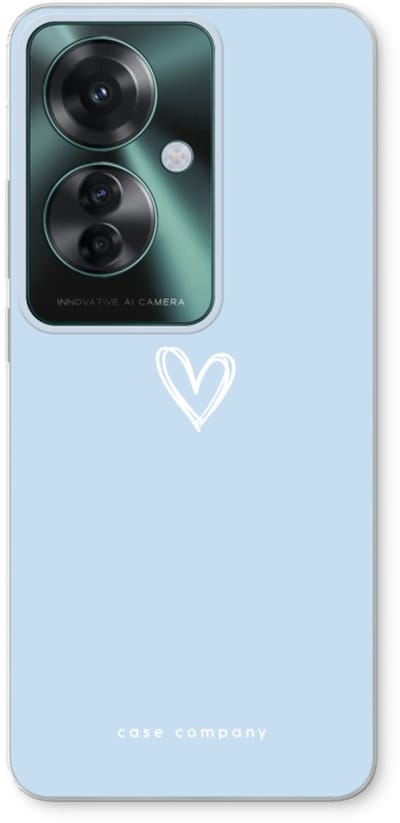 Case Company® - Hoesje geschikt voor Oppo Reno 11 F hoesje - Klein Hart Blauw - Soft Cover Telefoonhoesje - Bescherming aan alle Kanten en Schermrand