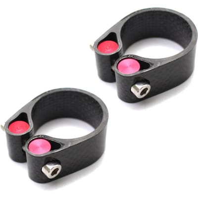 Collier de serrage de tige de selle de vélo Verrouillage ferme Clip de tube de tige de selle de vélo en fibre de carbone pour accessoire de VTT 30,8 Mat black