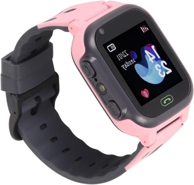 Slimme Horloges voor Kinderen met 1.44 Inch Kleuren Touchscreen, Waterdicht, GPS Tracker en SOS-functie, Geschikt voor Spelletjes en Twee-Weg Communicatie (Roze)