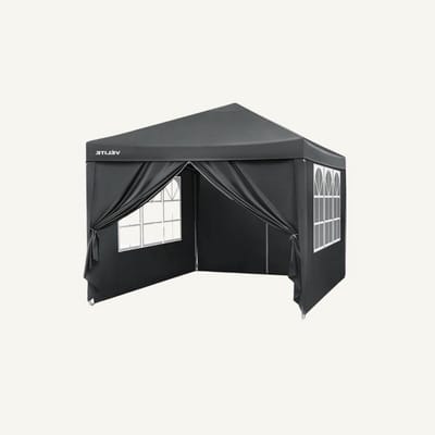 Partytent - Feesttent Tuin - Buitenfeesten Organiseren - Easy Up Systeem - 3x3 Meter - Grijs