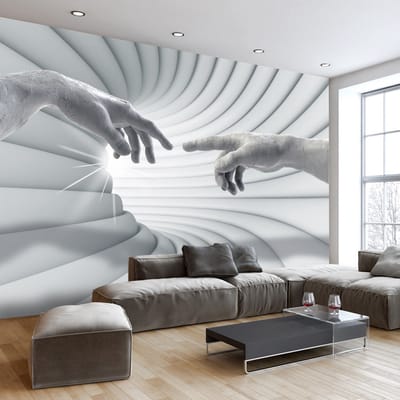 200cm X 140cm - Fotobehang - lichte aanraking, grijs, premium print vliesbehang, 5 maten, geen behangtafel nodig, eenvoudig aan te brengen, instructies bijgevoegd