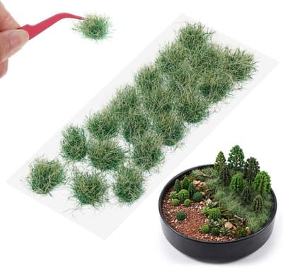 20 Stuks Statische Grasstruiken voor Modelbouw, Miniatuurplanten en Diorama's voor Modelspoorbaan