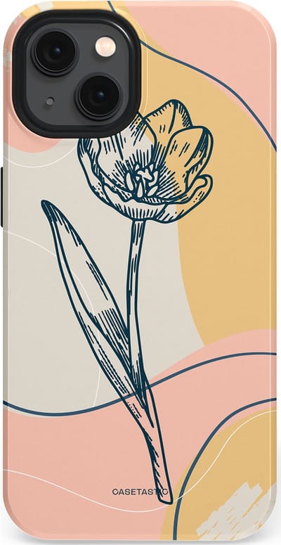 Casetastic Hoesje Geschikt voor Apple iPhone 13 Magsafe - Stijlvolle Beschermende Duo-layer Case - Lente tulp