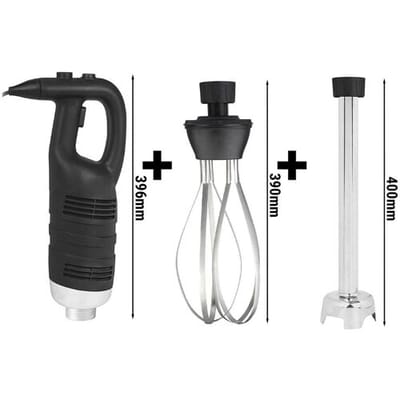 GGM Gastro Stabmixer inkl. Mixstab 400mm & Rührbesen - 850 Watt - Geschwindigkeit stufenlos regelbar