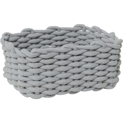 Katoenen Touw Opbergmand Handgebreid Scandinavische Stijl Bureau Opbergorganisator voor Sleutels Snacks Ondergoed grijs