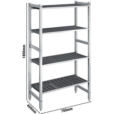 GGM Gastro Aluminium Grundregal - 780x1800mm - Tragkraft: 900 kg