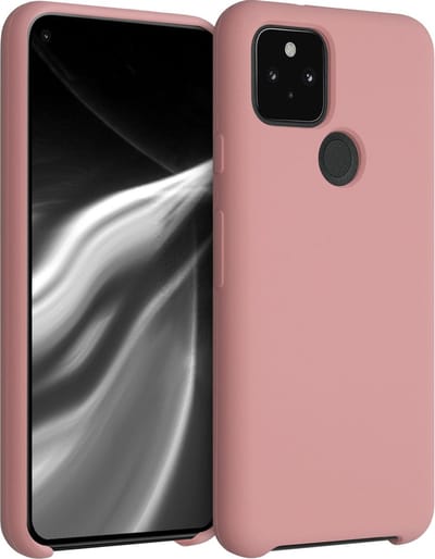 kwmobile telefoonhoesje geschikt voor Google Pixel 5 - Hoesje met siliconen coating - Smartphone case in winter roze