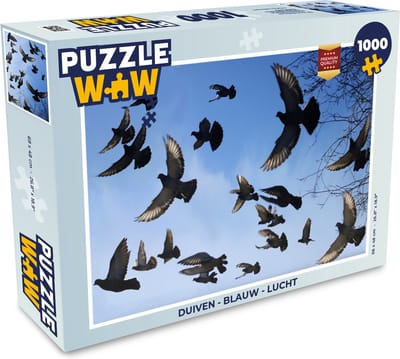 Puzzel Duiven - Blauw - Lucht - Legpuzzel - Puzzel 1000 stukjes volwassenen