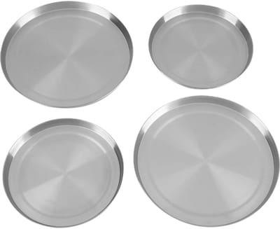 Dailygoods - Stainless Steel Cover Plates - Keukenaccessoire - Hoogwaardige kwaliteit - 4-delig - 21 cm en 17 cm - Geschikt voor elektrische fornuizen