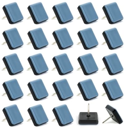 22 x 22 mm meubelglijders met spijker - 32 stuks PTFE Teflon voor zware meubels
