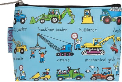 tractor werkvoertuigen - klein kinder toilettasje 18 x 14 cm - Tyrrell Katz