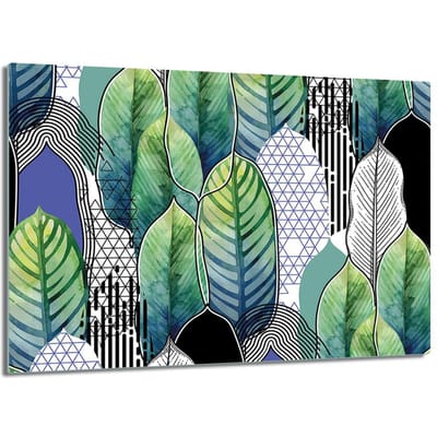 TMK ArtDeko - Snijplank - Geharde Glas - 30x22 cm - Bladeren