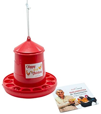 Voederbak Kunststof - Kippenbak - Voer Opslag - Anti Verlies Systeem - 4 kg - Rood