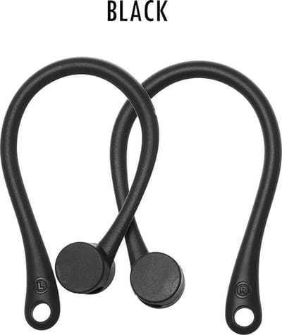 DW4Trading Airpod oorhaakjes - anti lost earhook - set van 2 stuks - siliconen zwart