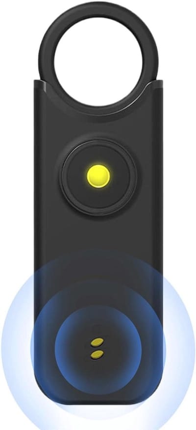 Persoonlijk Alarm - Veiligheidsalarm Sleutelhanger - Persoonlijke Veiligheid - Dubbele Luidsprekers - 135dB - Zwart