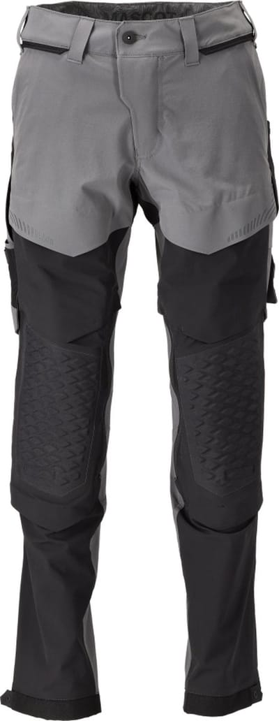 Mascot Customized Broek met kniezakken 22279-605 - steengrijs/zwart - C44 - 76