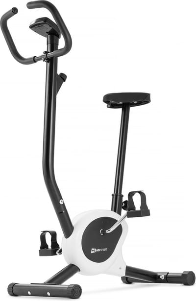 Hop-Sport Hometrainer HS-010H Rio – Compacte Magnetische Fitnessfiets met Trainingscomputer & Verstelbaar Zadel (Wit)