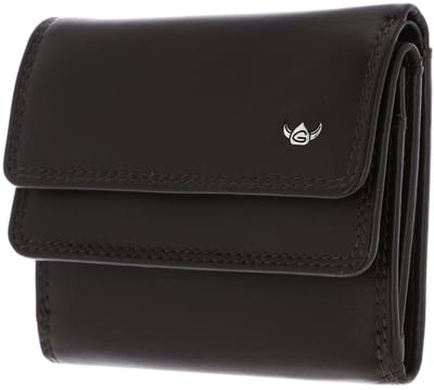 Golden Head Leren portemonnee Polo RFID Protect Überschlagbörse 1176 Dunkelbraun donkerbruin