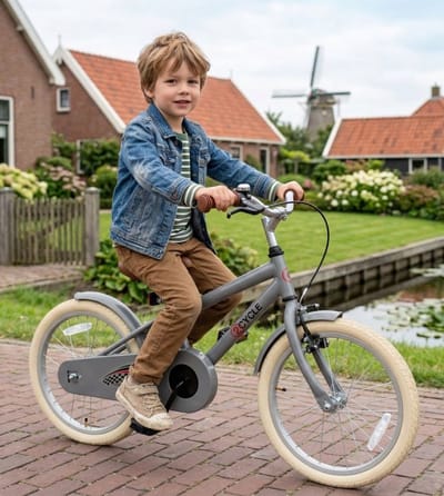 2Cycle kinderfiets 18 inch (5 tot 7 jaar) voor jongens mat-grijs