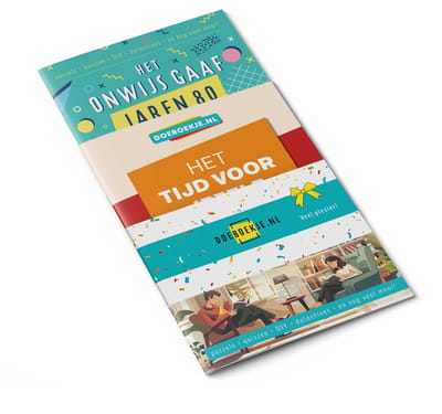 Tijd voor Jezelf + Onwijs Gaaf Jaren 80 Doeboek - voor volwassenen - puzzelen, hersenkrakers, escapespellen/detectives, spelletjes - met feestelijke wikkel, cadeauset, brievenbus cadeau