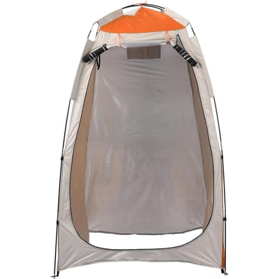 Privacy Shelter Tent Draagbaar Buiten Kamperen Strand Douche Toilet Omkleedtent Zon Regen Beschutting met Raam Orange & Grey gray