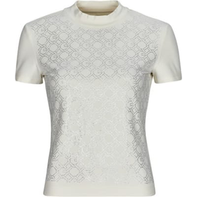GUESS  Eco Ss Mock Neck All Ove Muted Stone Taglia: XS | Maglie Sportivi Outlet | Donna
