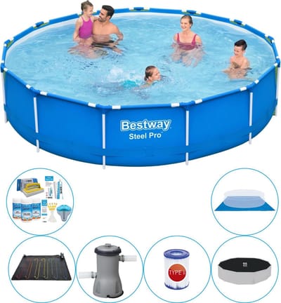 Zwembad Combinatie Deal - Steel Pro Rond 396x84 cm