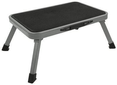 ProPlus Camper/caravan opstapje - inklapbaar - 1 trede - 26 x 38 cm - staal - instaptrapje/opstraptrede/trapje/opstaphulp/instaphulp