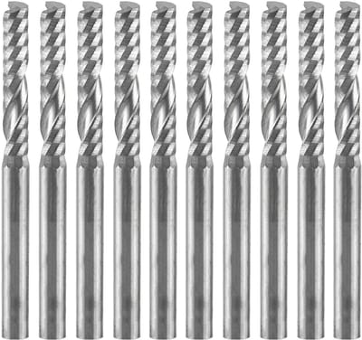 Dailygoods - 10 stks Eindmolens - Router Bits Set - Voor Acryl - Wolfraamcarbide Frezen - Voor Vingerfrezen - Hoogwaardige Snijgereedschappen