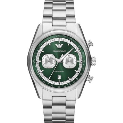 Emporio Armani Racer AR11637 Horloge - Staal - Zilverkleurig - Ø 42 mm
