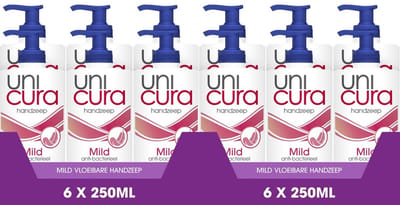 Unicura Handzeep Mild - Voordeelverpakking - 12 x 250 ml