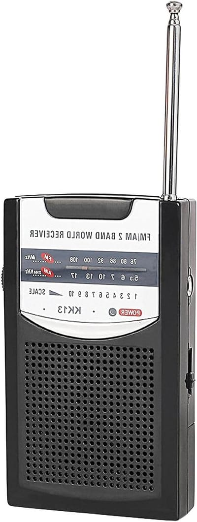 Draagbare FM Radio - Zakradio AM/FM - Noodsituaties Buiten - Anti-interferentie Chip - 10 x 55 x 26 cm - Zwart