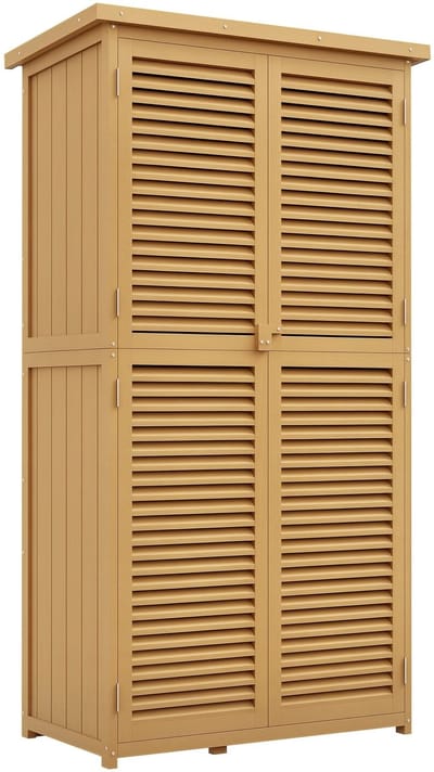 Tuinkast - Gereedschapskast - Opbergkast - Gereedschapsschuur - Met Asfaltdak - Houten Tuinkast - 79 x 42 x 160 cm